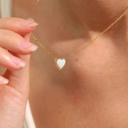 Opaline Heart Glow Necklace