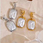 Earrings Belle Forma – Baroque Pearl Square Drops