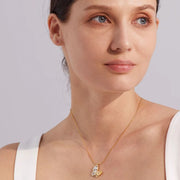 Necklace Papillon Lumi – Shell & Zircon Butterfly Pendant