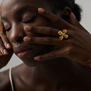 Veloura Textured Statement Ring