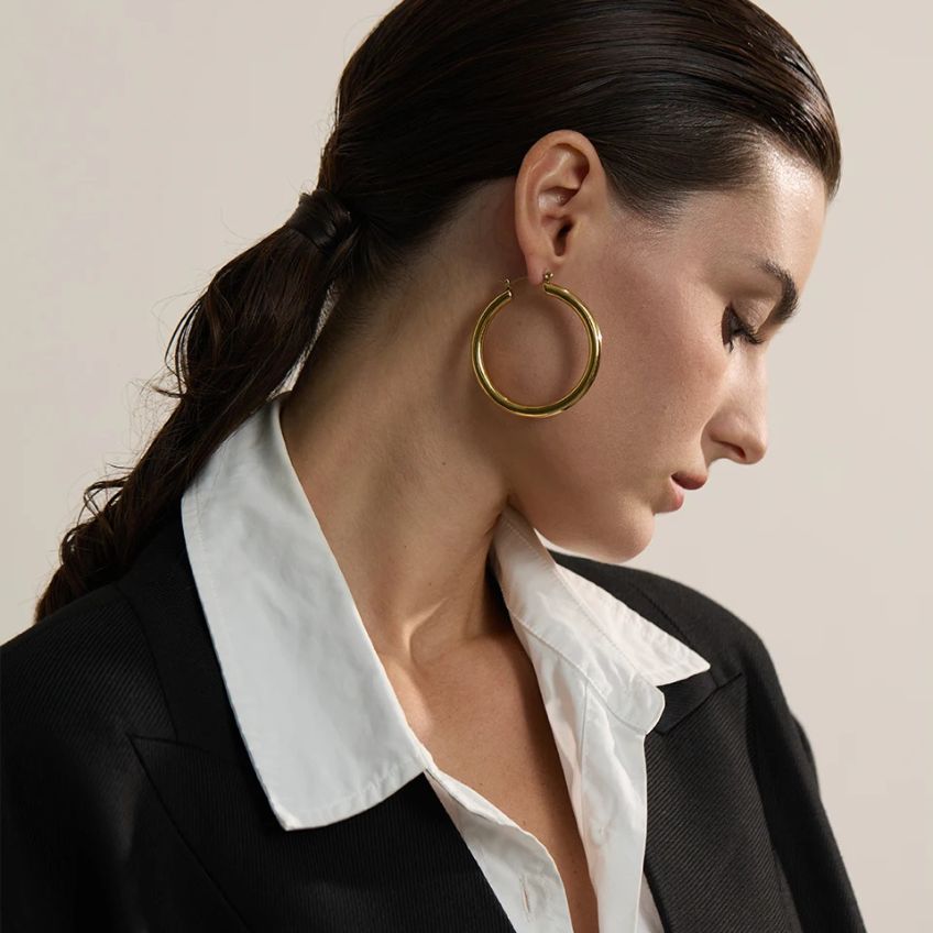 Aurena Hollow Hoop Earrings