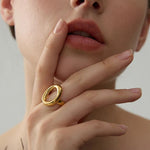 Load image into Gallery viewer, Auren Hollow Geometry Ring
