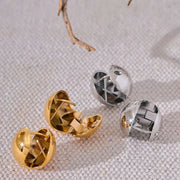 Aurevia Hollow Hoop Earrings