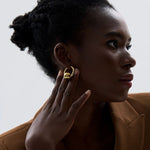 Load image into Gallery viewer, Orelia Sphere Hoop Earrings
