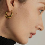 Load image into Gallery viewer, Valmira Geo Texture Hoops
