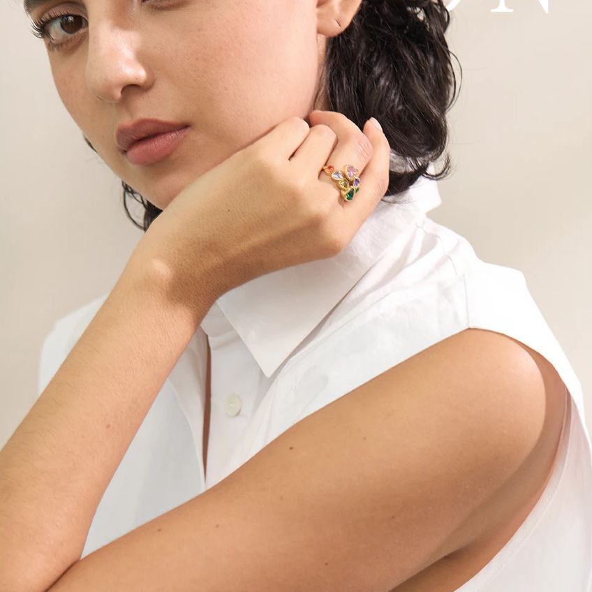 Amelisse Heart Open Ring