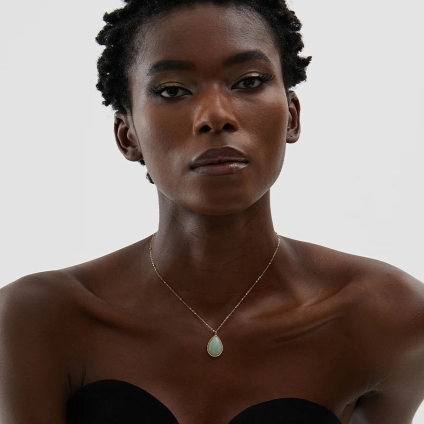 Verdelle Gemstone Drop Necklace
