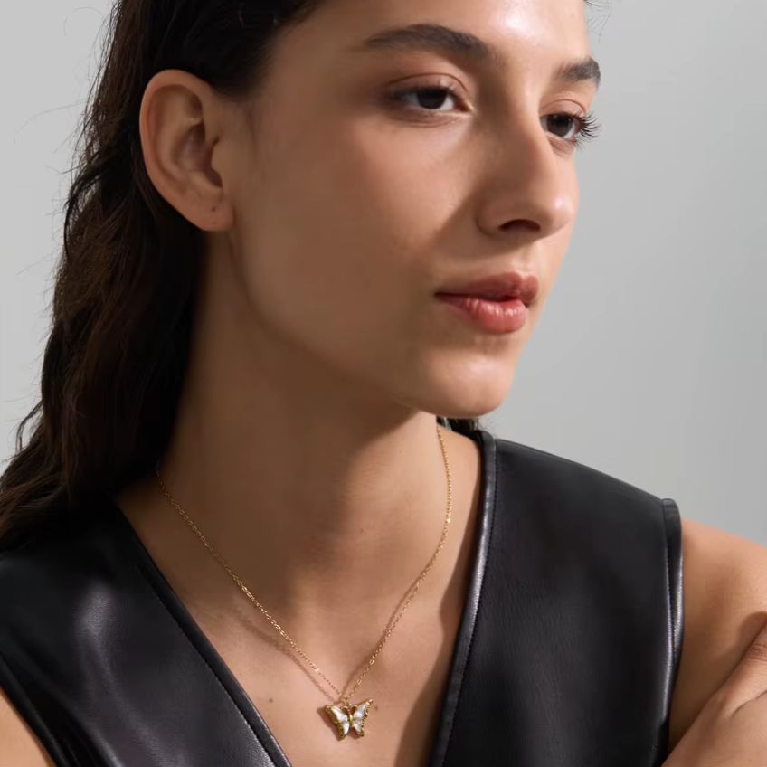 Shell Butterfly Necklace