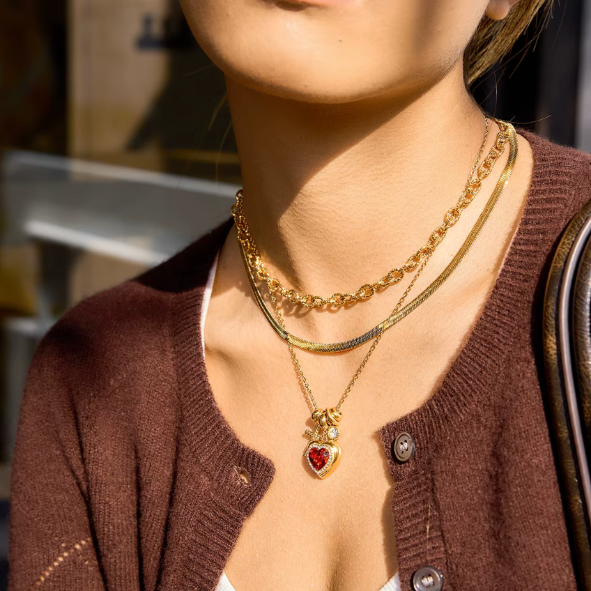 Red Heart Radiance Necklace