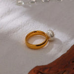 Load image into Gallery viewer, Virelle Pearl Statement Ring
