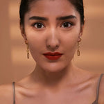 Load image into Gallery viewer, Solenne Geometric Dangle Earrings
