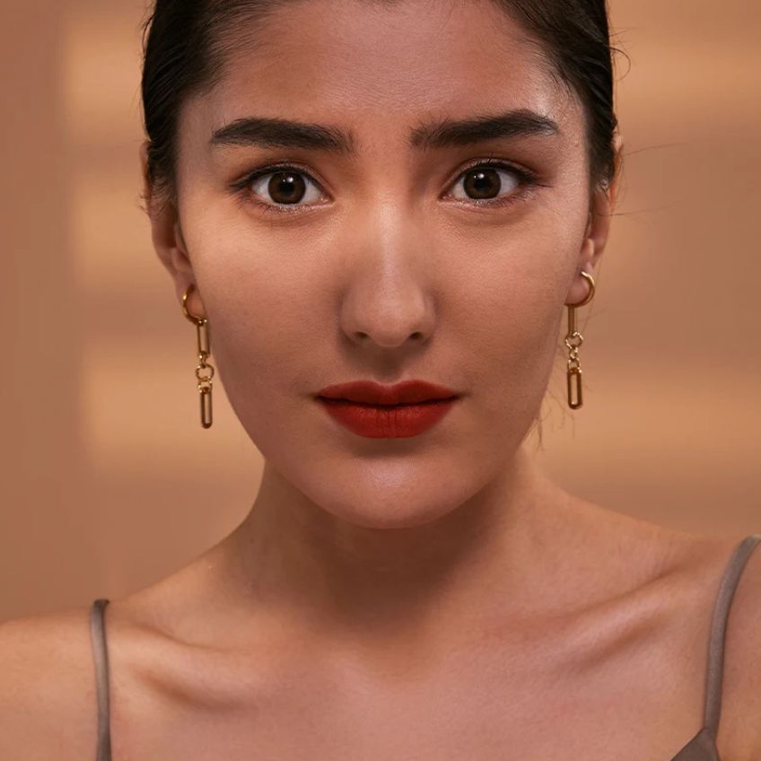 Solenne Geometric Dangle Earrings