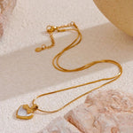 Load image into Gallery viewer, Seraphine Shell Heart Necklace

