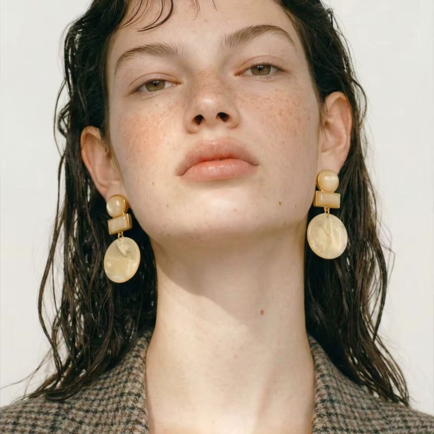 Light Resin Drop Earrings