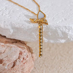 Load image into Gallery viewer, Celestia Wing Tassel Necklace
