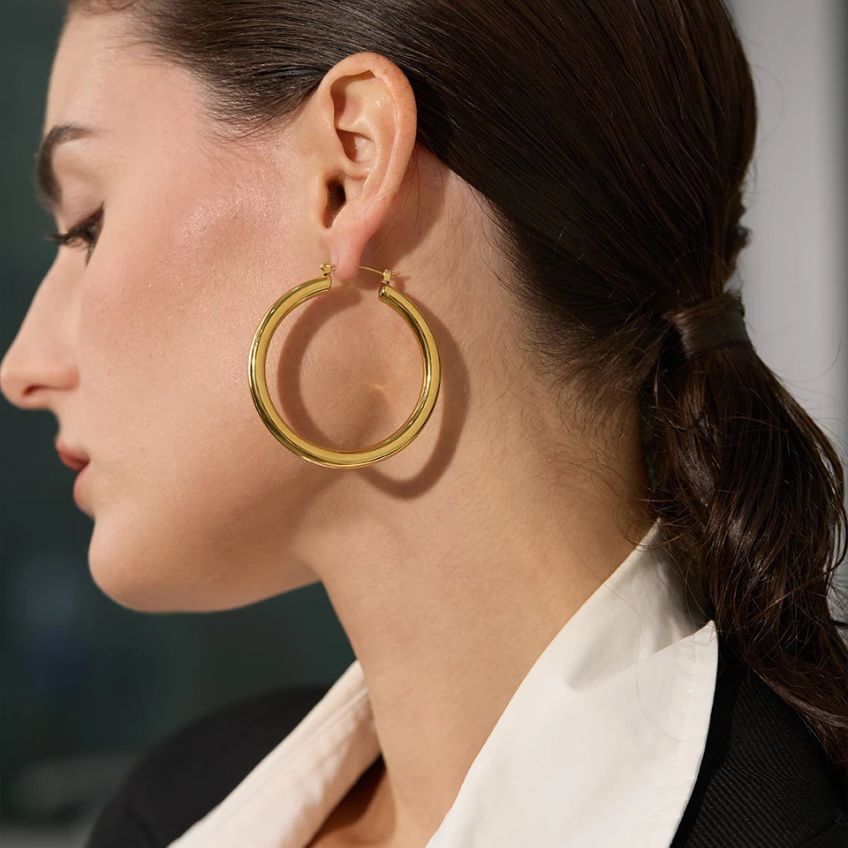 Aurena Hollow Hoop Earrings