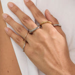 Load image into Gallery viewer, Trivelle Stacked Trio Ring Set

