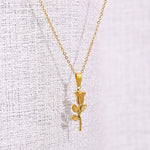 Load image into Gallery viewer, Rosabel Metal Rose Pendant Necklace
