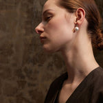 Load image into Gallery viewer, Earrings Aura Pearl – Classic Round Studs with Zircon Shine
