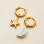 Load image into Gallery viewer, Moon Pearl Star Necklace