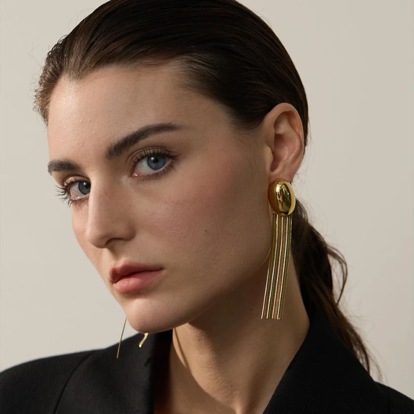 Serelis Snake Chain Earrings