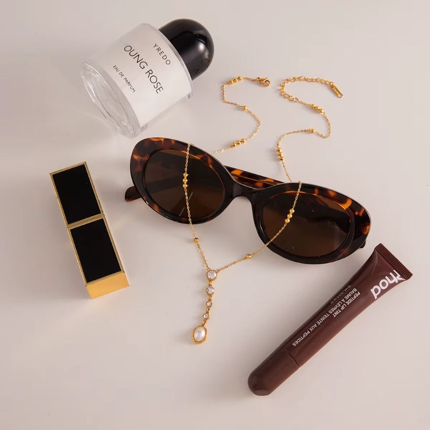 Pearl Crystal Y Necklace