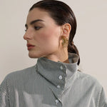 Load image into Gallery viewer, Earrings Nova Edge – Geometric Studs with Zircon Shine
