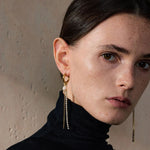 Load image into Gallery viewer, Lunelle Pearl Tassel Earrings
