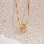 Load image into Gallery viewer, Seraphine Shell Heart Necklace
