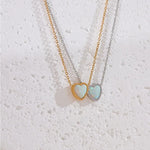 Load image into Gallery viewer, Opaline Heart Glow Necklace
