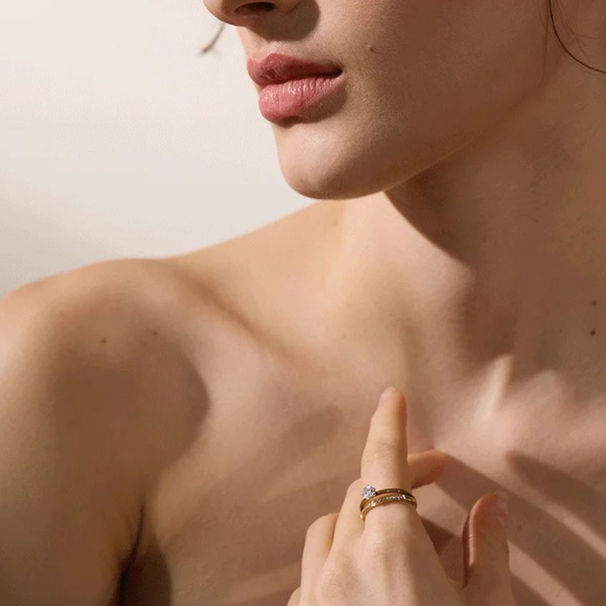 Aurette Double Shine Ring