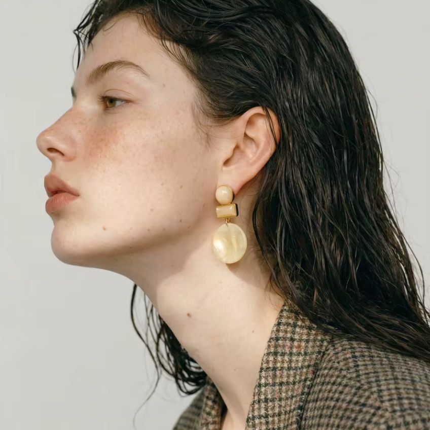 Light Resin Drop Earrings