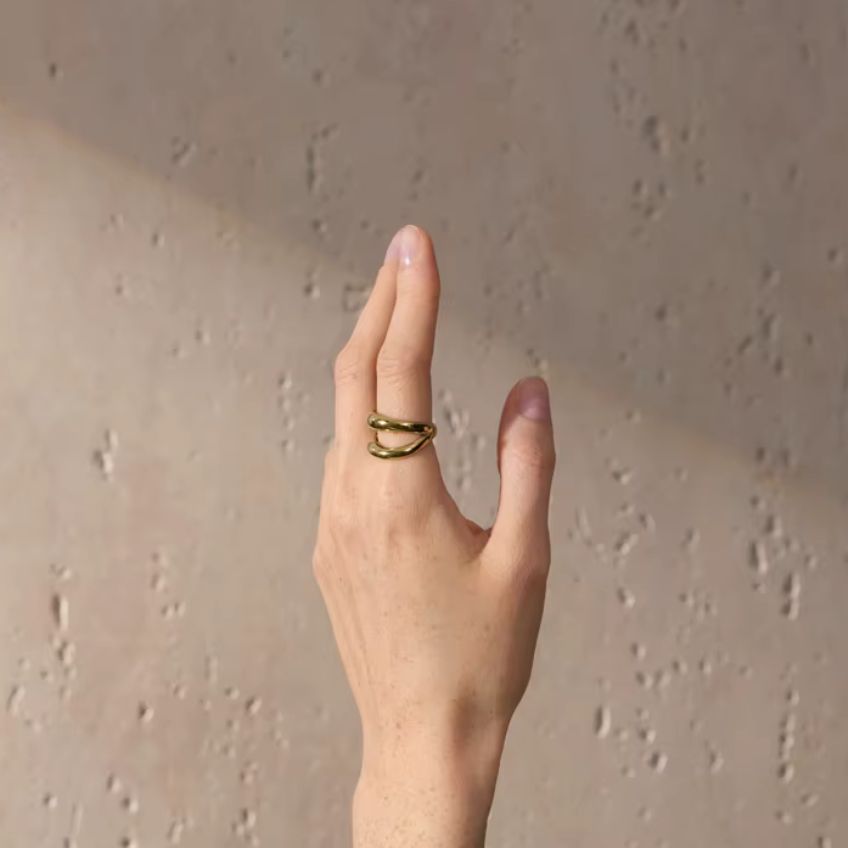 Valen Two-Tone Structure Ring