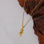 Load image into Gallery viewer, Rosabel Metal Rose Pendant Necklace
