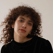 Earrings Prisma Duo – Square Studs with White & Green Zirconia