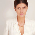 Load image into Gallery viewer, Necklace Heart Doré - Textured Heart Pendant on 18K Gold Choker
