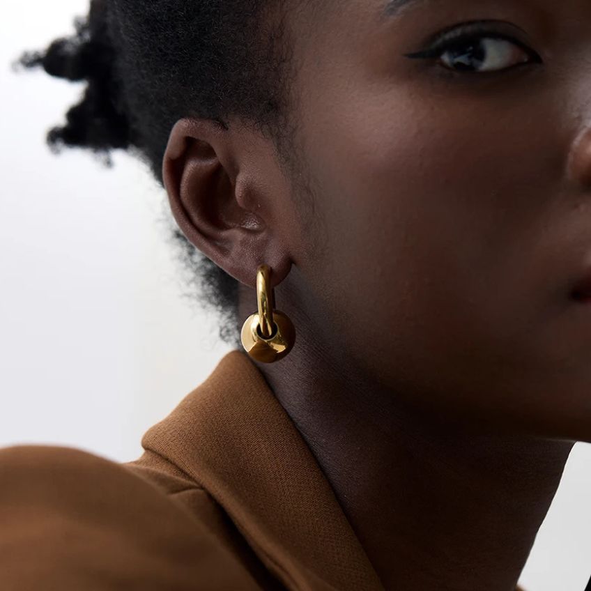 Orelia Sphere Hoop Earrings