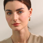Load image into Gallery viewer, Earrings Lumi Drop – Teardrop Pearl Studs in Stainless Steel
