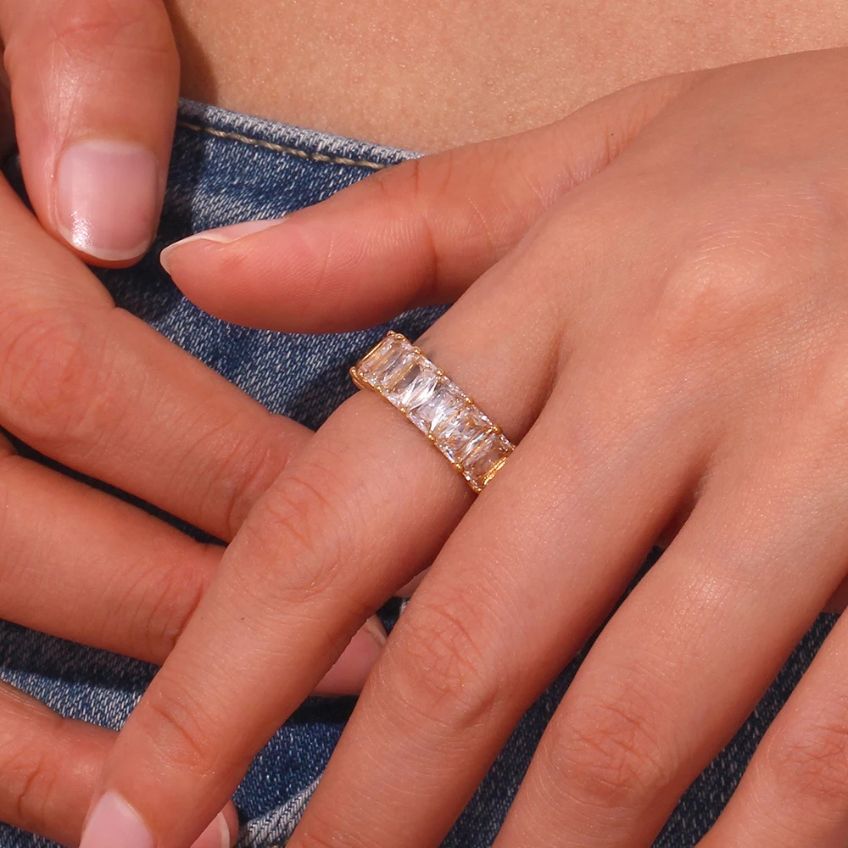Zerelle Geometric Spark Ring