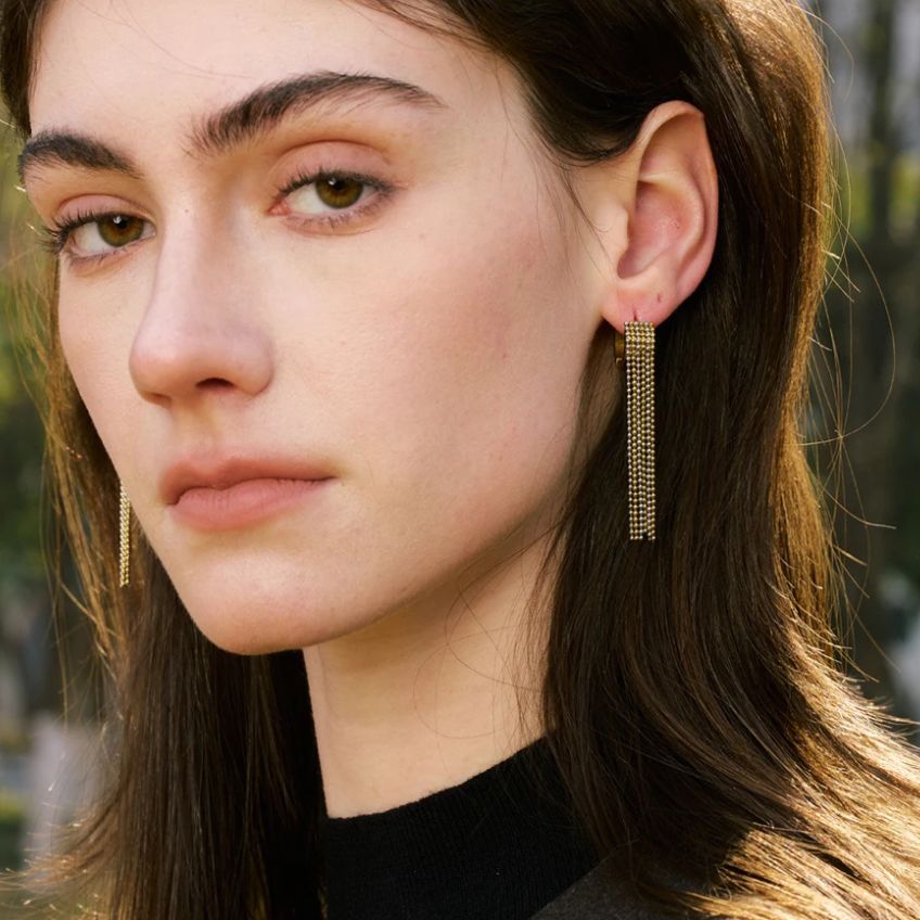 Navira Chain Tassel Earrings