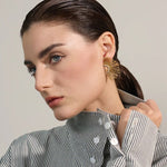 Load image into Gallery viewer, Earrings Nova Edge – Geometric Studs with Zircon Shine
