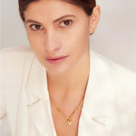 Load image into Gallery viewer, Necklace Heart Doré - Textured Heart Pendant on 18K Gold Choker
