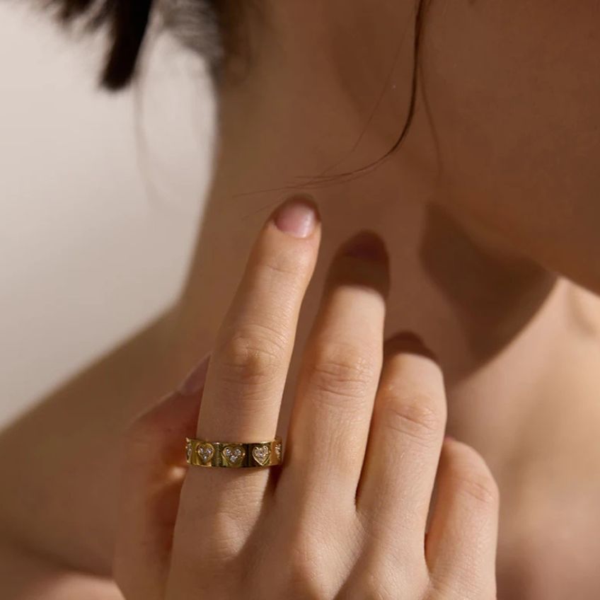 Coralia Heart Sparkle Ring