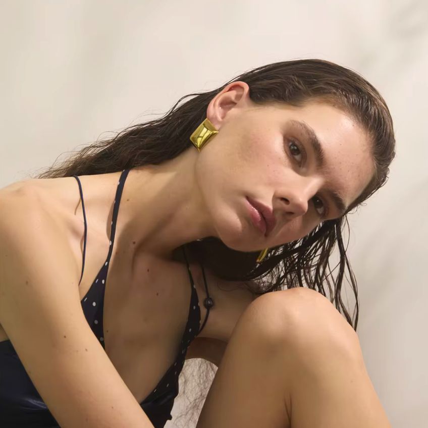 Rectangle Stud Earrings