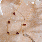 Load image into Gallery viewer, Amora Red Enamel Heart Necklace
