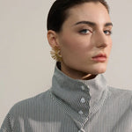 Load image into Gallery viewer, Earrings Nova Edge – Geometric Studs with Zircon Shine
