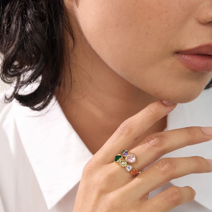 Amelisse Heart Open Ring