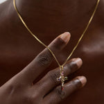 Load image into Gallery viewer, Celestine Radiant Cross Necklace
