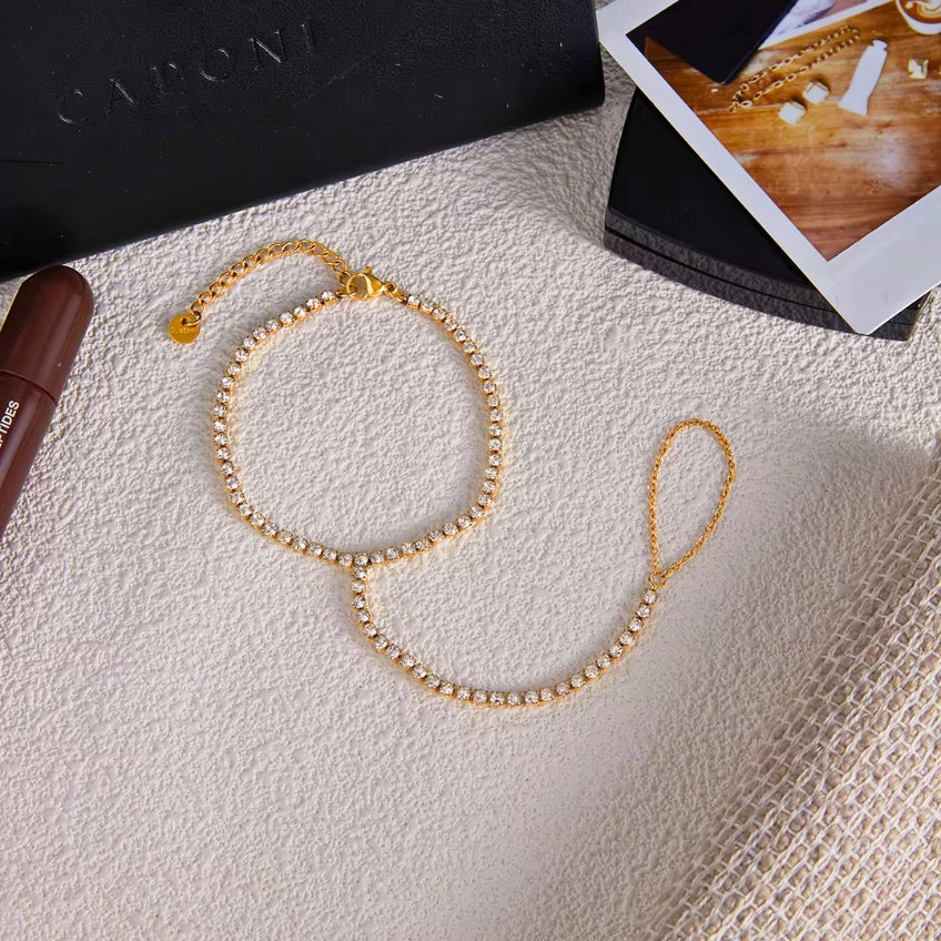 White Zircon Link Bracelet