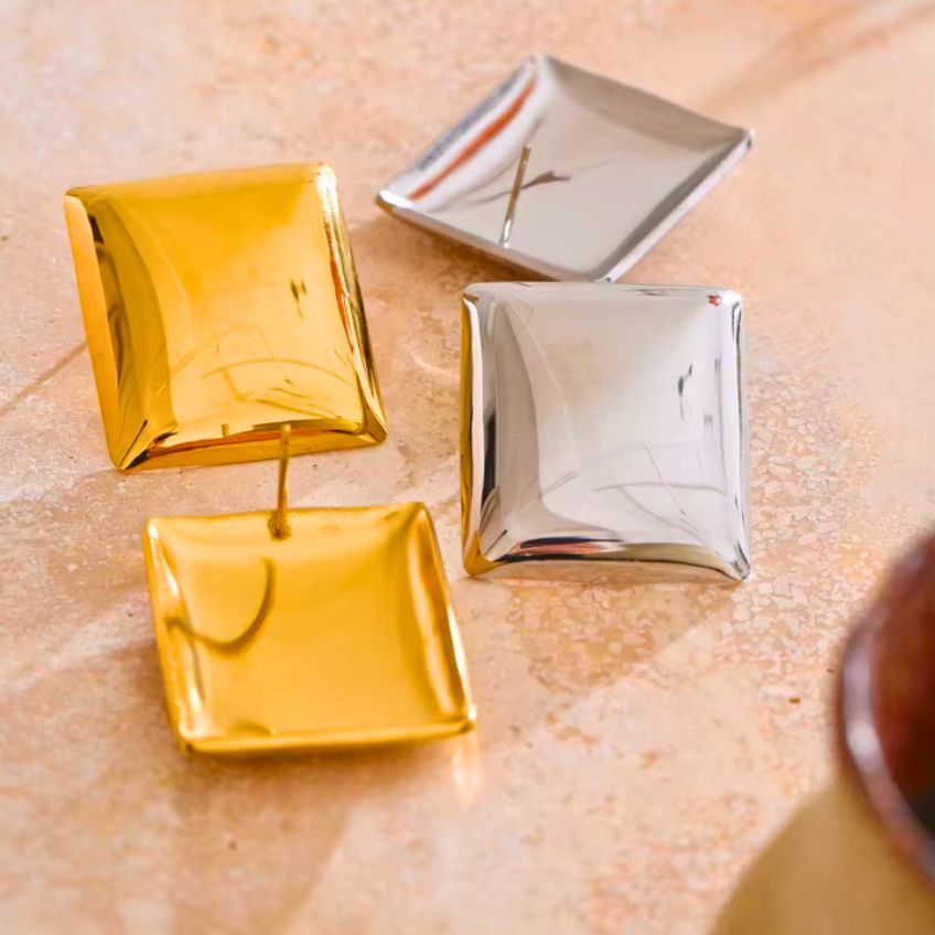 Rectangle Stud Earrings